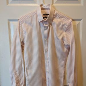 Pink and white stripe shirt